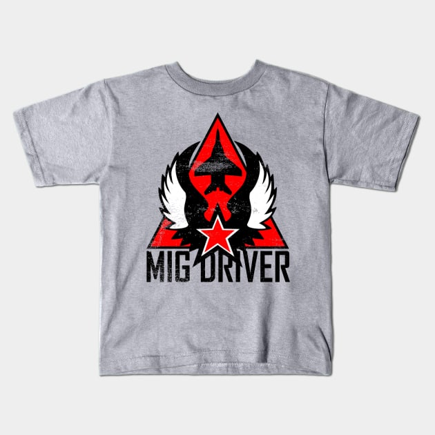 Mig Driver (distressed) Kids T-Shirt by TCP